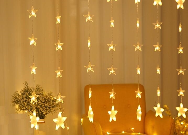 LED star garland curtain/window light