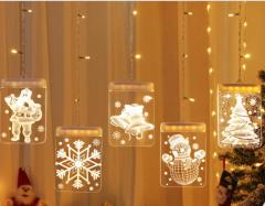 2022 3D LED New Christmas garland curtain window light