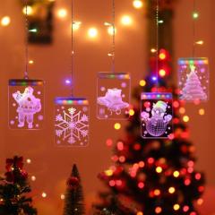 2022 3D LED New Christmas garland curtain window light