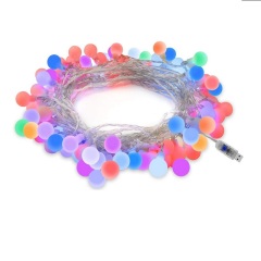 Amazon hot selling 16 colors RGB battery / usb/ adapter powered led globe ball string light