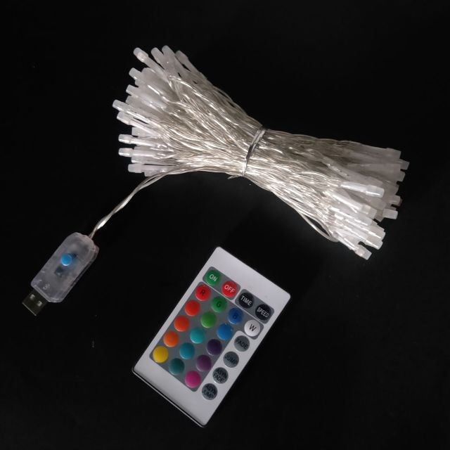 Amazon hot selling 16 colors RGB battery / usb/ adapter powered led string light