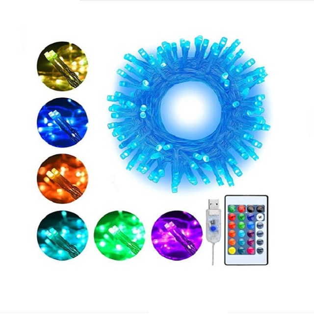 Amazon hot selling 16 colors RGB battery / usb/ adapter powered led string light