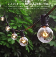 Amazon hot selling G40 solar powered 110V US plug 220V Europe plug 10/ 25/30/50 globes string light