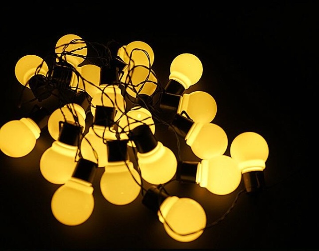 solar powered / plug - in cheap G50 LED string light for Christmas party festival decoration