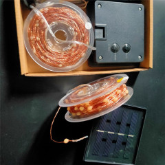 solar powered high quality 2835LED copper string light for outdoor garden