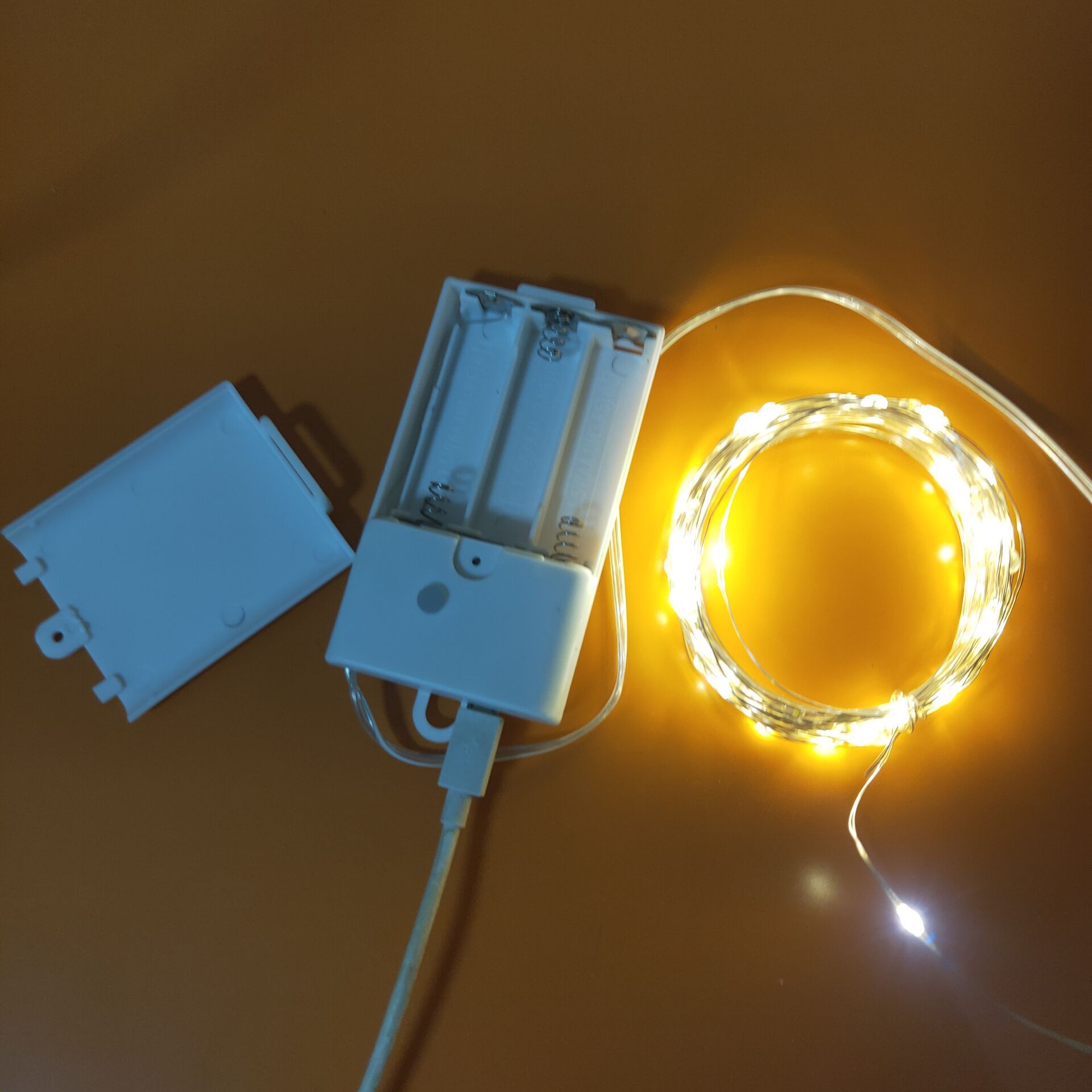 New Fashion USB+ battery powered led copper string lights for Christmas party festival with music