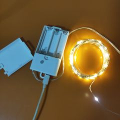 New Fashion USB+ battery powered led copper string lights for Christmas party festival with music