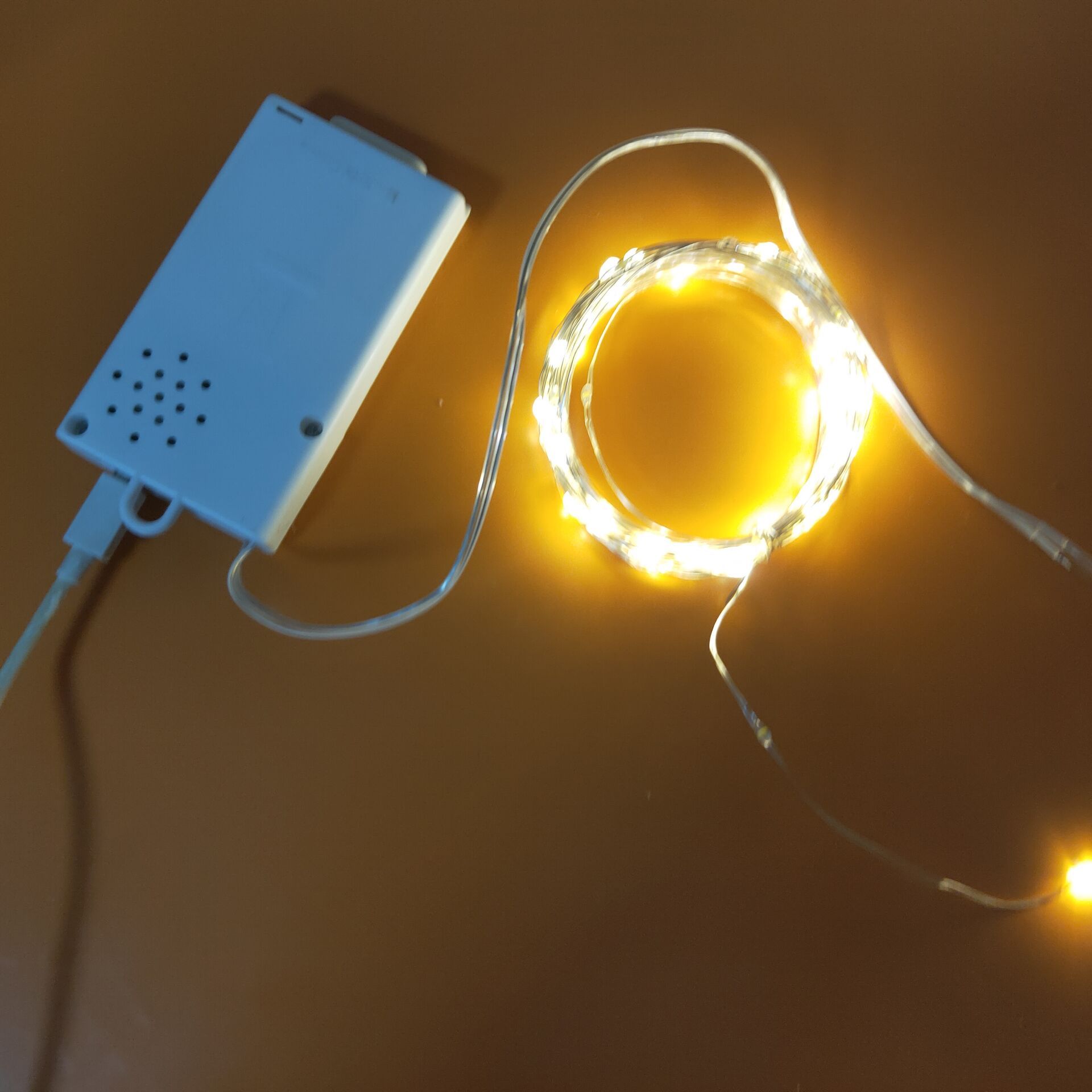 New Fashion USB+ battery powered led copper string lights for Christmas party festival with music
