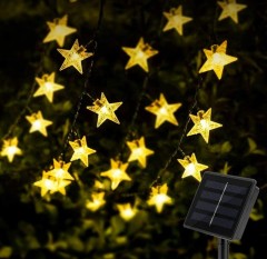 solar powered 30/ 50 stars LED string light for Christmas party holiday home decoration