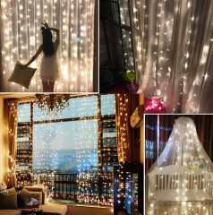 110V / 220V 3*3M 300LED curtain light with remote for room/christmas decorations