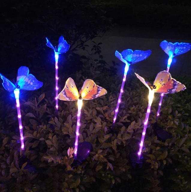 solar outdoor waterproof garden butterfly string light