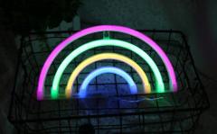 USB + battery powered LED neon rainbow light