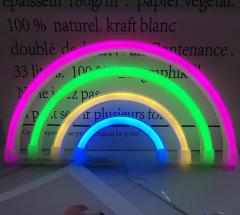 USB + battery powered LED neon rainbow light