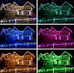 waterproof 17 colors 5m 10m solar RGB color changing copper string lights for christmas