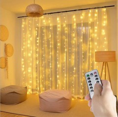 110V / 220V 3*3M 300LED curtain light with remote for room/christmas decorations