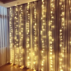 110V / 220V 3*3M 300LED curtain light with remote for room/christmas decorations