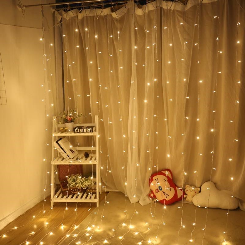110V / 220V 3*3M 300LED curtain light with remote for room/christmas decorations