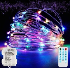 waterproof battery box led copper string lights with music / sound control for Christmas remote control