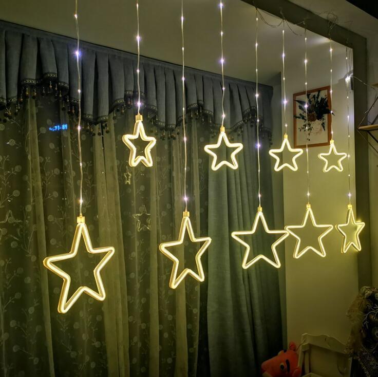 hot selling LED star curtain light for Christmas decorative