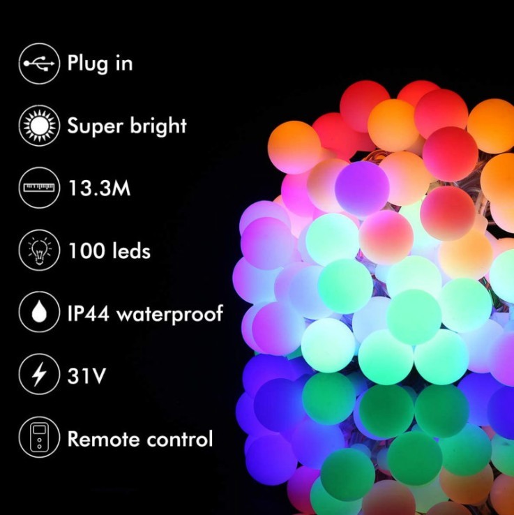 hot selling 5m 10m LED small ball string light for Christmas /party