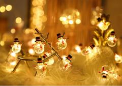 battery powered / USB powered LED Santa Claus christmas copper string light for Christmas decoration