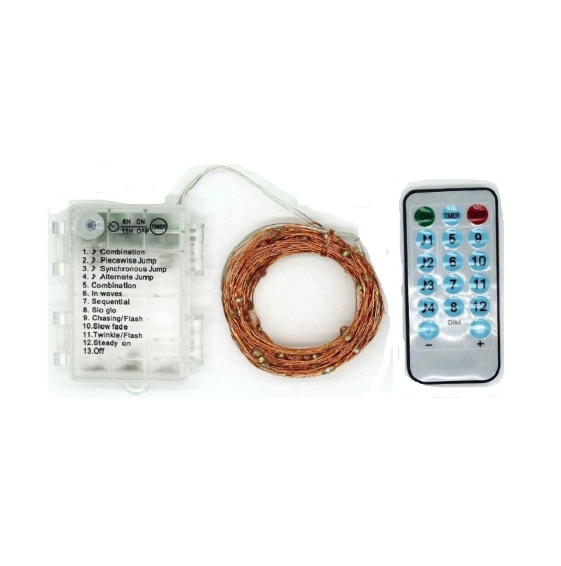 waterproof battery box led copper string lights with music / sound control for Christmas remote control