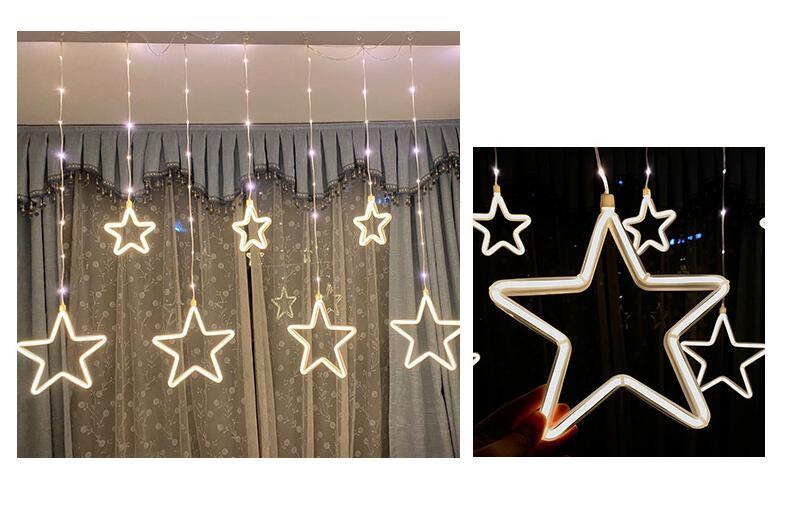 hot selling LED star curtain light for Christmas decorative