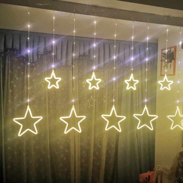 hot selling LED star curtain light for Christmas decorative