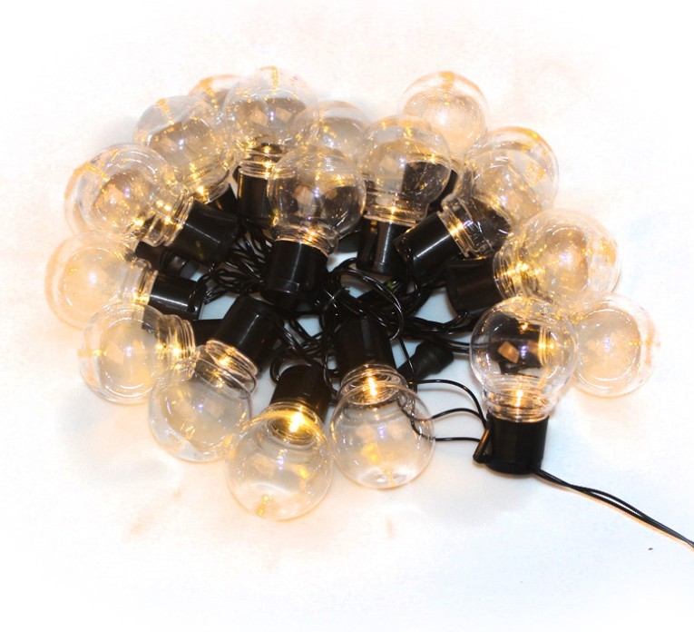 solar 10 balls 20balls 30 balls G50 outdoor waterproof string light for Christmas