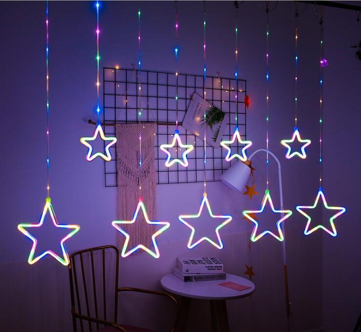 hot selling LED star curtain light for Christmas decorative