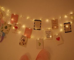 USB 5m 10m copper wire led string light with photo clips
