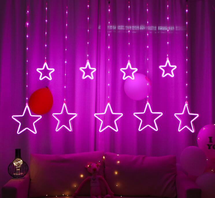 hot selling LED star curtain light for Christmas decorative