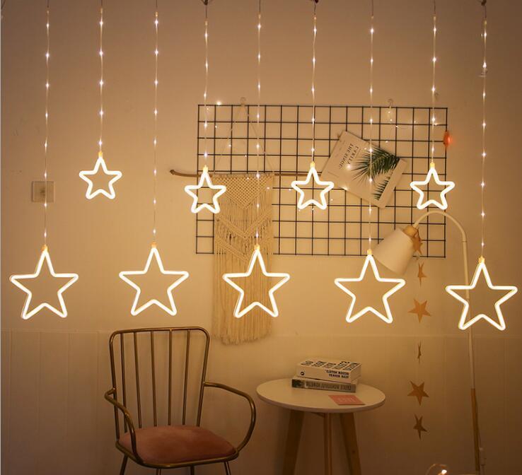 hot selling LED star curtain light for Christmas decorative