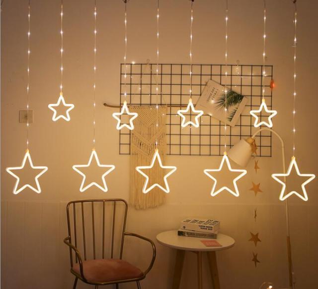 hot selling LED star curtain light for Christmas decorative
