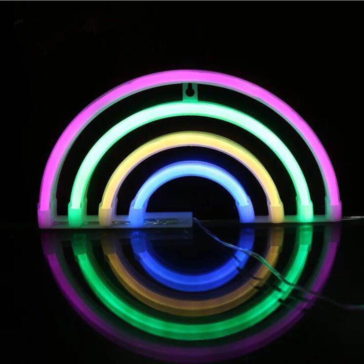 USB + battery powered LED neon rainbow light