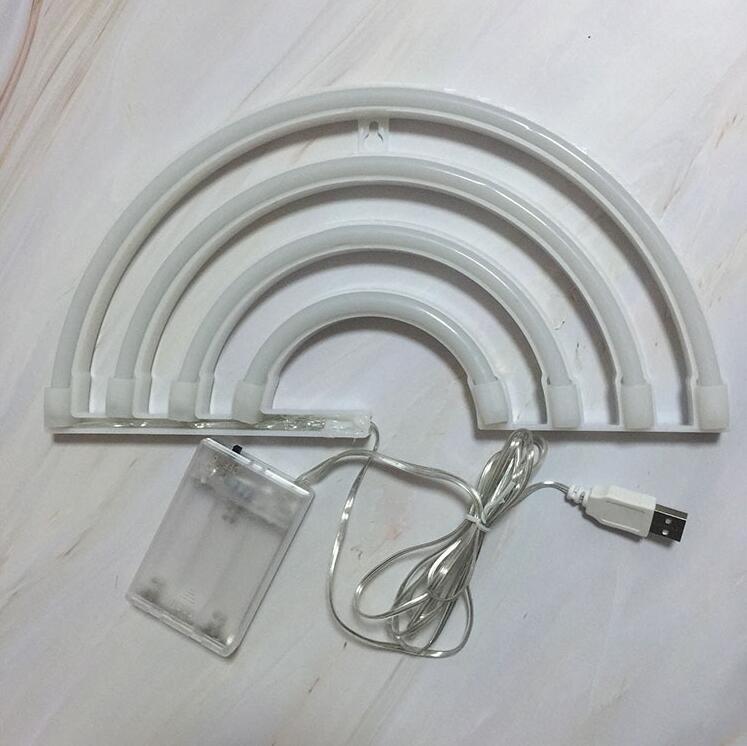 USB + battery powered LED neon rainbow light