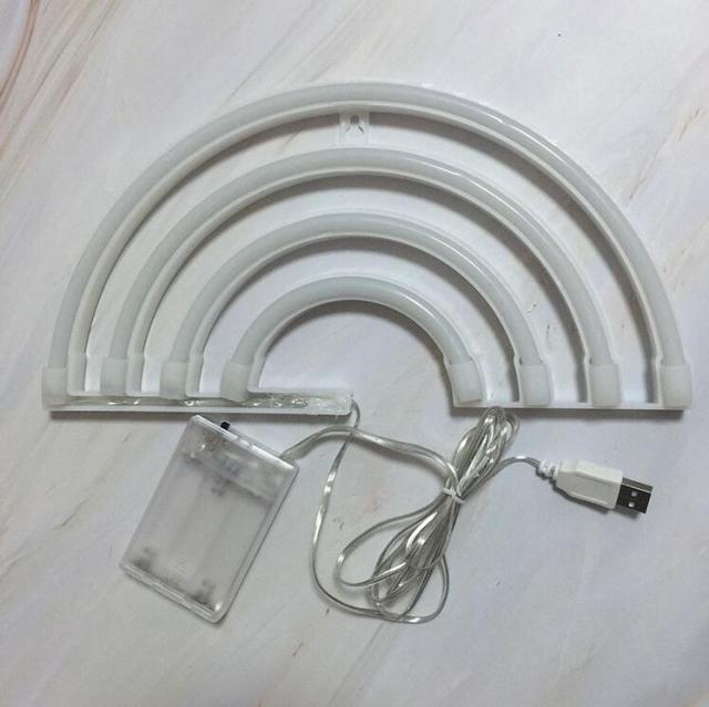 USB + battery powered LED neon rainbow light