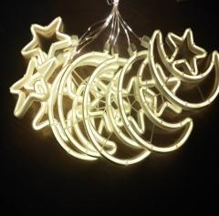 hot selling Ramadan LED moon & star curtain light for Christmas decoration