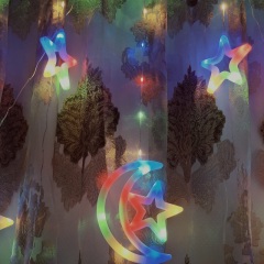 New Ramadan moon and star curtain light with connectable plug