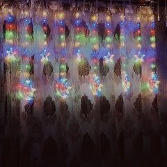 New Ramadan moon and star curtain light with connectable plug