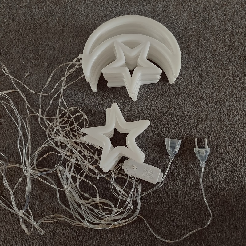 New Ramadan moon and star curtain light with connectable plug