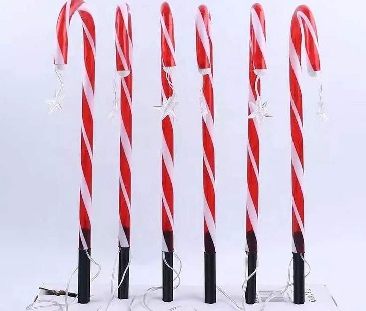 Outdoor Solar Powered Christmas LED walking stick light