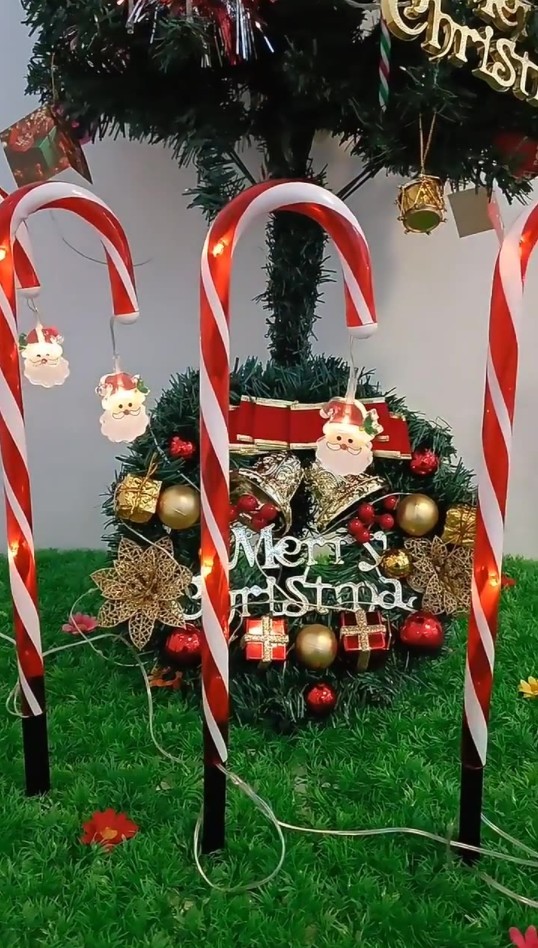 Outdoor Solar Powered Christmas LED walking stick light