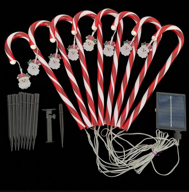 Outdoor Solar Powered Christmas LED walking stick light
