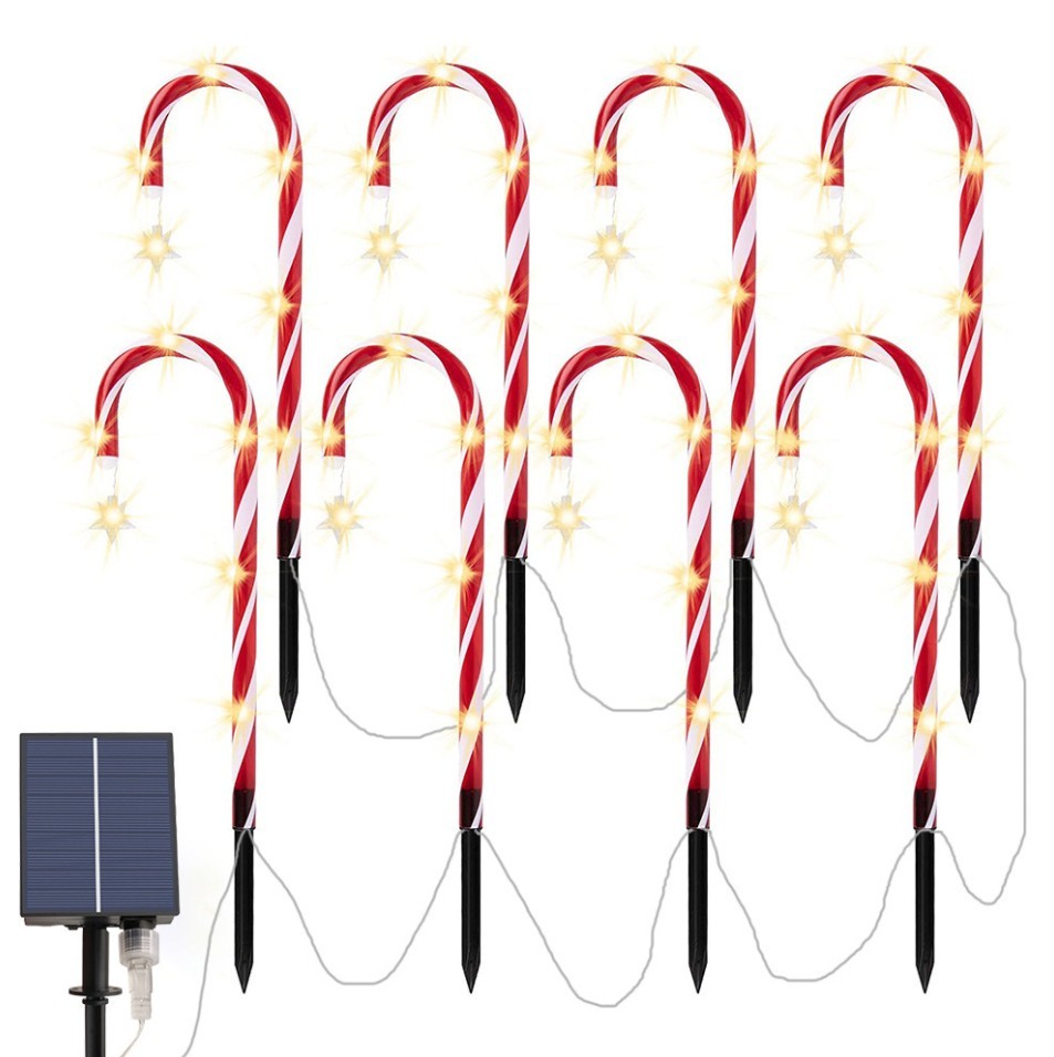 Outdoor Solar Powered Christmas LED walking stick light