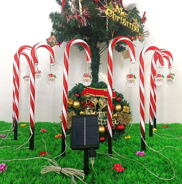 Outdoor Solar Powered Christmas LED walking stick light