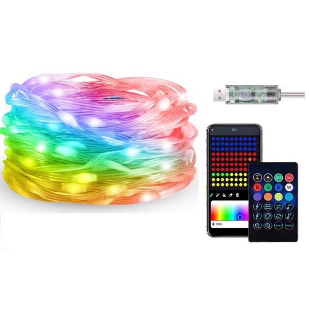 smart RGB Outdoor Indoor color changing LED Christmas tree lights