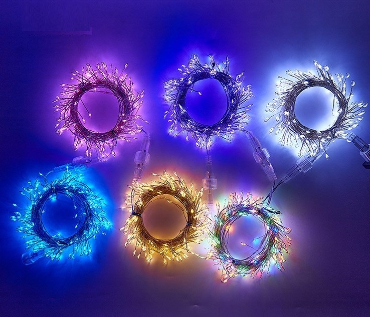 LED fireworks Christmas tree light Outdoor Warm white