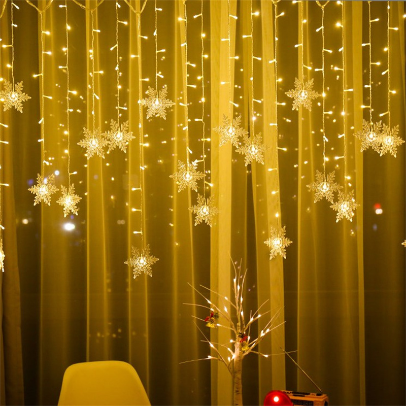 Snowflake Butterfly3.5m, 4m, 5m,10m home depot LED Christmas led icicle lights warm white