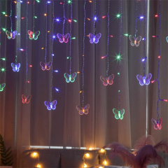 Snowflake Butterfly3.5m, 4m, 5m,10m home depot LED Christmas led icicle lights warm white